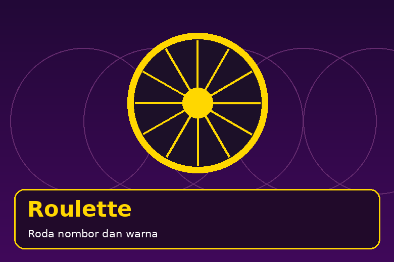 Ilustrasi Roulette: Roda nombor dan warna