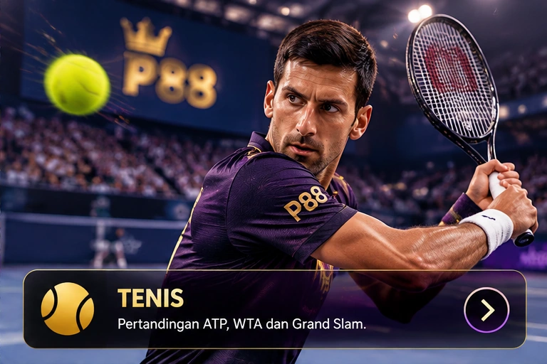 Ilustrasi tenis untuk panduan pasaran Sports Pavilion88